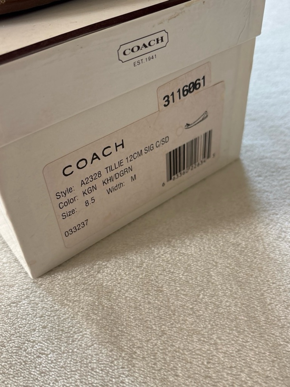 LIKE NEW/NEW Coach Tillie Green Tan Ballet Bow Flats Size 8.5 - Picture 7 of 7